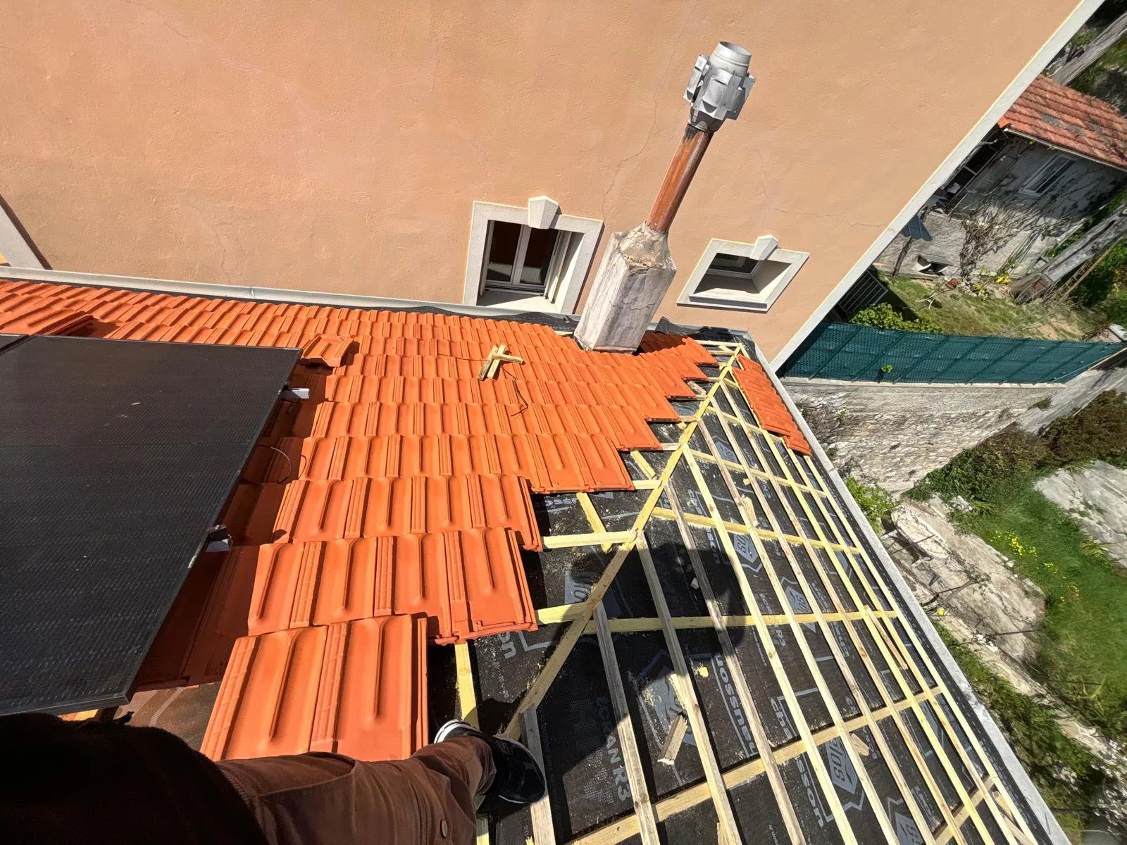 Réfection complète de toiture sur une villa