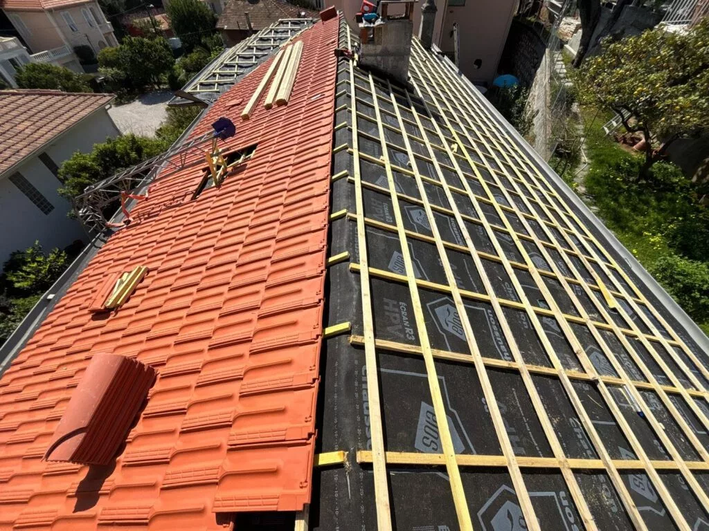 Chantier de rénovation de toiture-terrasse